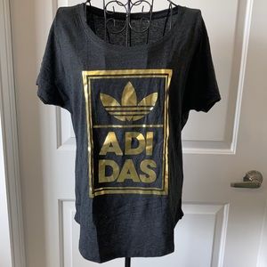 Adidas Gold Trefoil Detail Top